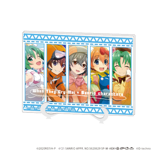 『ひぐらしのなく頃に命 × サンリオキャラクターズ』アクリルアートボード (A5サイズ) 01 / 集合デザイン